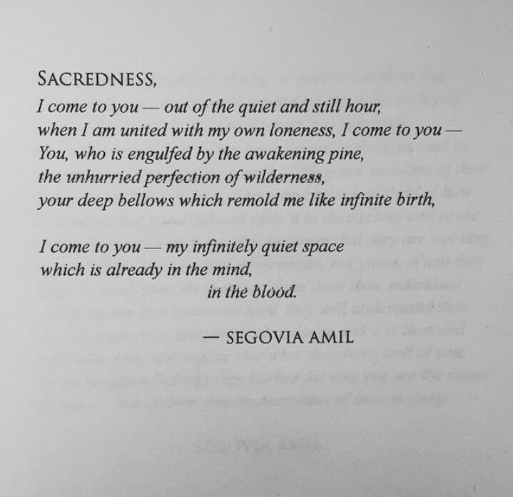 Sacredness by Segovia Amil